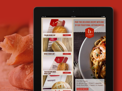 Bread 2 brand experience ipad ui ux