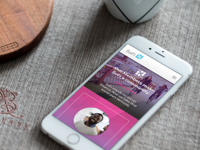 SoFi Community data financial mobile responsive ui