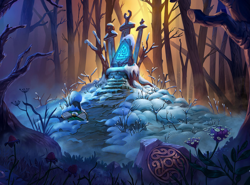 Backgrounds for the Solitaire game art background concept game illustration landscapes slot design viking