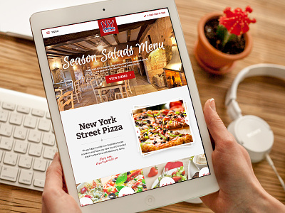 New York Street Pizza cafe content food landing menu pizza restaurant tasty website