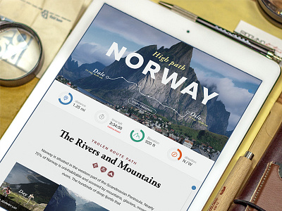 Travel app app design journey layout map norway page path route statistic travel