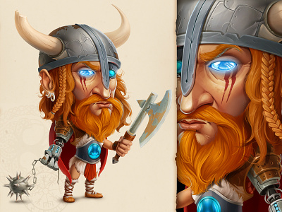 Warrior | LFG art cartoon character concept drawing game hat illustration sketch viking
