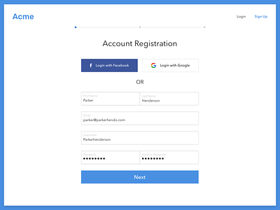 Account Registration Form