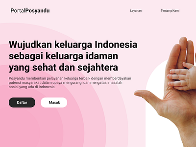 Portal Posyandu Web UI Design design figma health landing page ui ux web