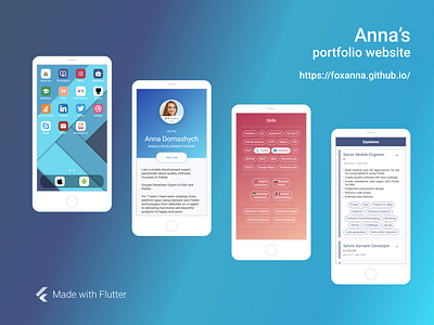 Mobile development expert portfolio website app design flutter mobile ui