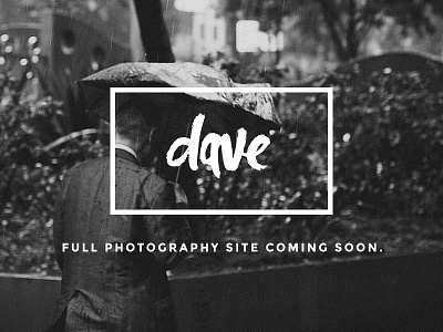 Photography Site! box dave logo photography type typography