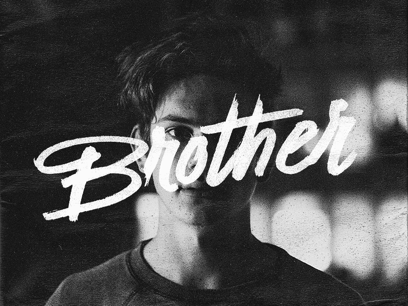 Brother brush chisel copic hand drawn lettering marker type typography