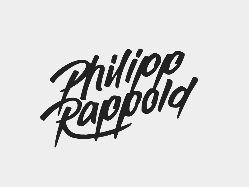 Philipp Rappold Logo brand branding brush chisel copic identity lettering logo mark marker type typography