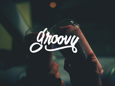 Groovy brush chisel copic hand drawn lettering marker type typography