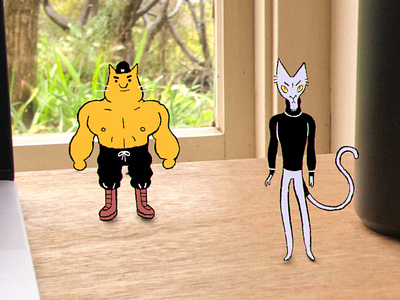 Sinister cat & henchman