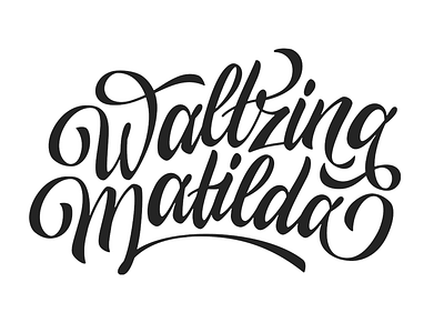 Waltzing Matilda australia australia day brush chisel copic hand drawn lettering marker type typography