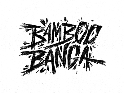 Bamboo Banga - M.I.A. bamboo brush hand drawn lettering marker mia type typography