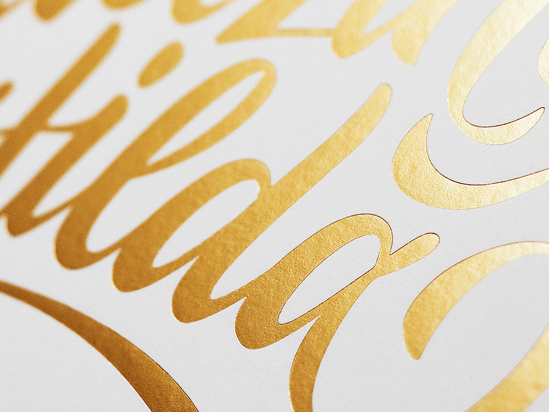 Gold Foil Letters 