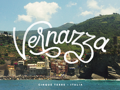 Vernazza - Cinque Terre beautiful cinque terre city italy lettering type typography vernazza