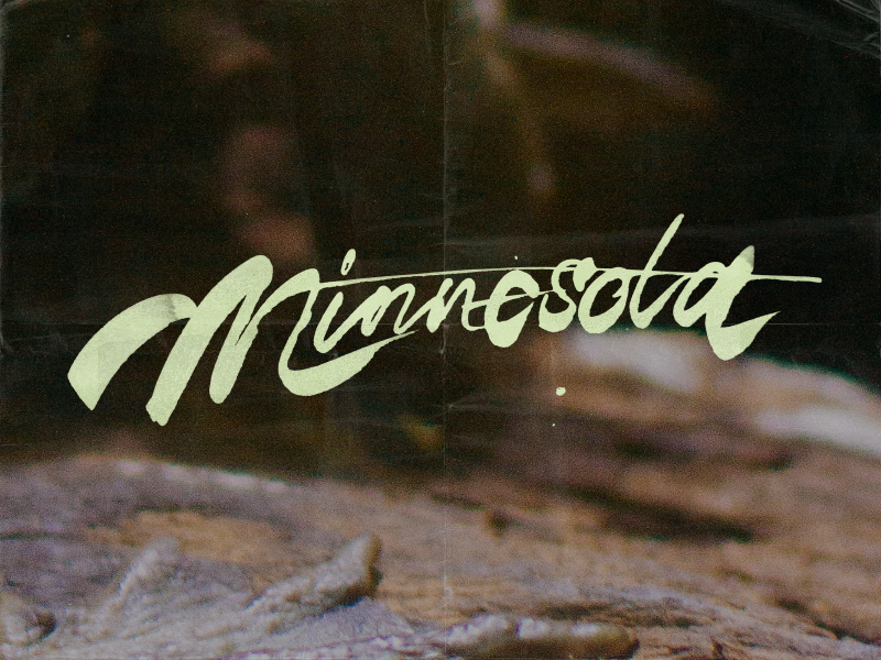 Minnesota typography lettering pen ink messy script photo photography film cola pen