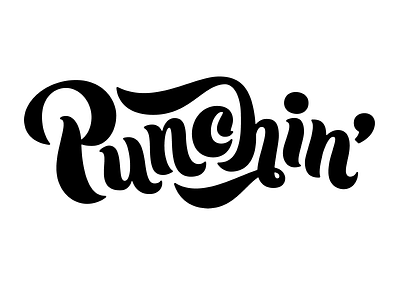 Punchin' bezier curves fat lettering punching type typography vector