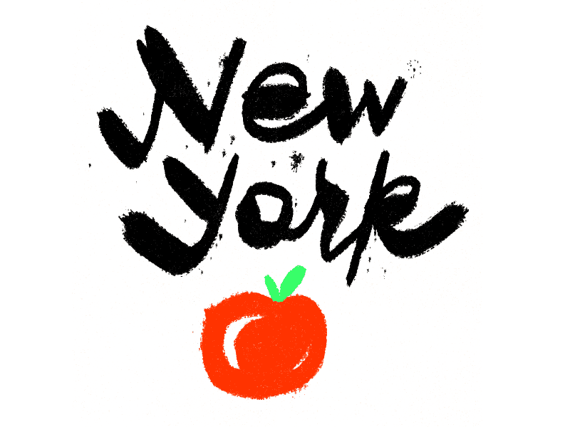 New York animation apple big apple gif lettering new york typography