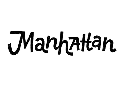 Manhattan america city lettering manhattan type typography