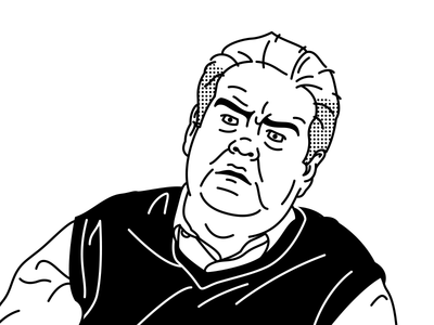 It was just farts. illustration jerry linework parks parks and recreation portrait vector