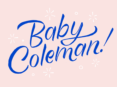 Baby Shower baby brush lettering type typography