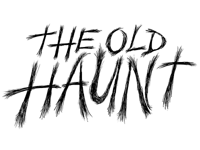 The Old Haunt ghost haunt lettering old straw type typography