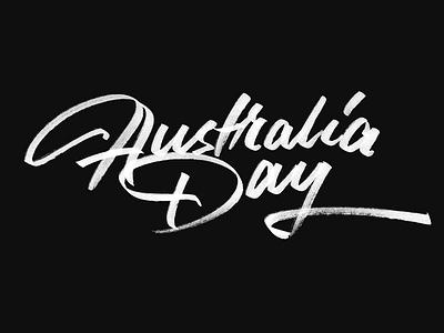 Australia Day Shot australia brush day lettering tombow type typography