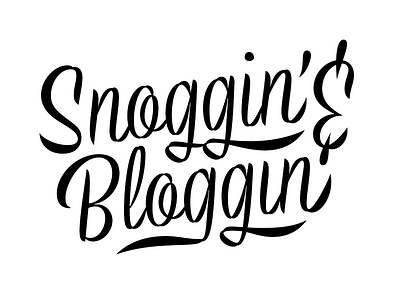Snoggin' & Bloggin' ampersand brush lettering script swash type typography