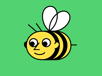 Bee bee cute face illustration