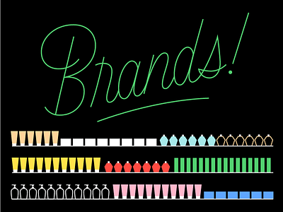 Brands! brand color illustration lettering stroke type typeface typography