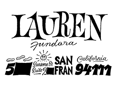 Lauren Fundora envelope font illustration lettering sketch type typeface typography