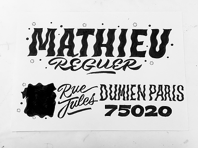 Mathieu envelope font illustration lettering sketch type typeface typography