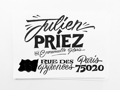 Julien envelope font illustration lettering sketch type typeface typography