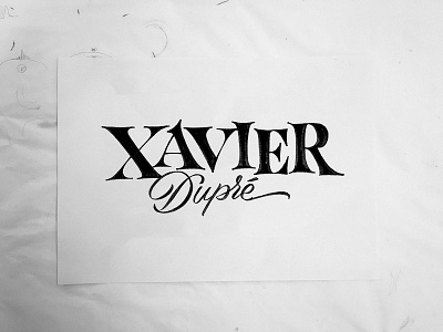 Xavier envelope font illustration lettering sketch type typeface typography