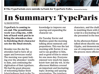 Wentworth Specimen agsc newspaper specimen type type design typeface