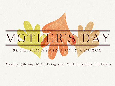Mother's Day autumn day leaves mothers mothers day quaver serif