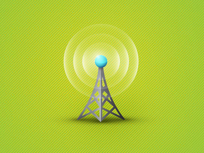 Cell Tower cell cell tower green icon mobile radio reception signal tower waves