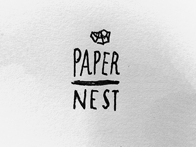 Paper Nest - Lino Print concept draft lino lino print logo nest paper paper nest photography rough sketch type typography