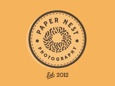 Paper Nest - Stamp concept edmonsans logo nest paper paper nest photography retro stamp