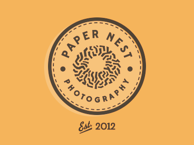 Paper Nest - Stamp stamp edmonsans concept logo photography paper nest retro paper nest