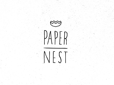 Paper Nest - Drawn v2 concept logo nest paper paper nest photography revision thin type typography