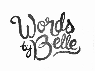 Words By Belle copy copy writer hand logo logotype type typography words by belle