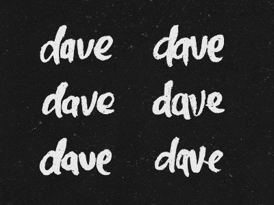 Dave Logos concepts designs hand drawn lettering logo rough texture type typography
