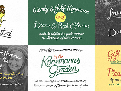 Wedding Invites Final brush copic final finished garden hand drawn invites konemanns lettering marker type typography wedding