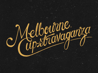 Melbourne Cup Stravaganza Final brush copic hand drawn lettering marker type typography