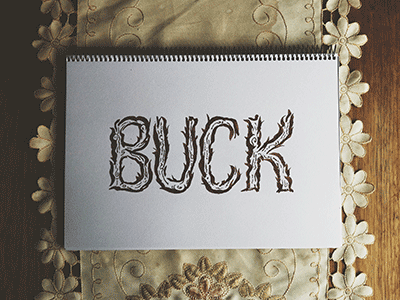 Buck Shot brush buck bucks bucks party copic embroidered grain hand drawn lettering marker table table runner type typography wood wood grain