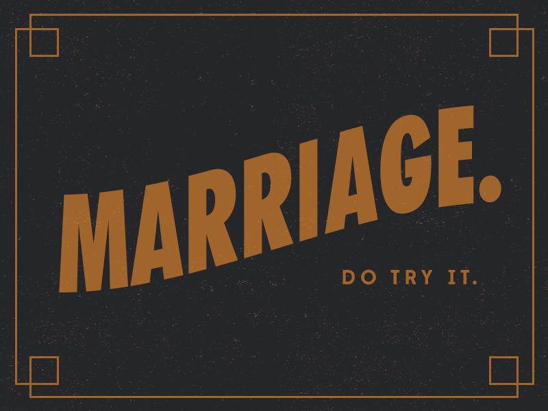 Marriage. edmondsans futura marriage type typography