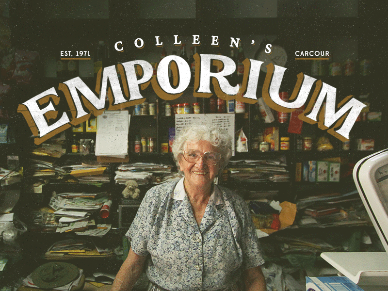 TPB - Colleen colleen emporium faded lettering old photo photography retro sign signwriting type typography