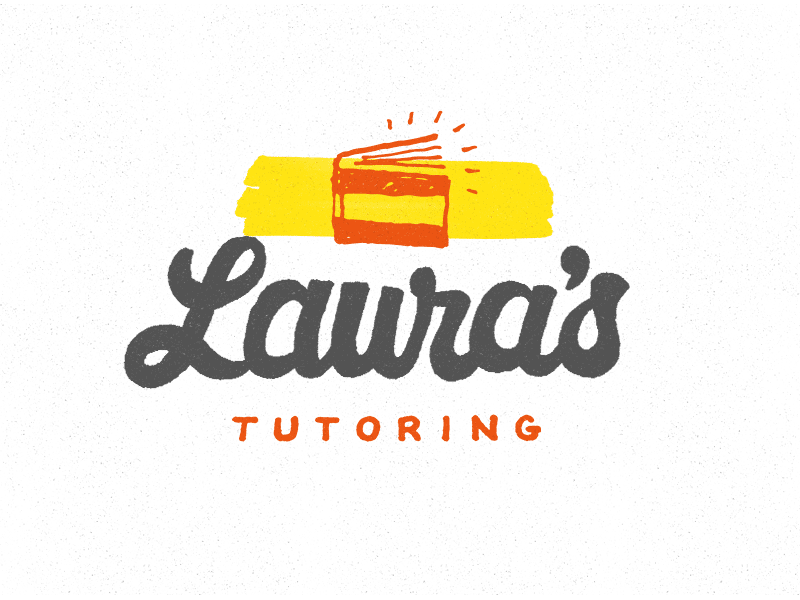 Laura's Tutoring Logo #2 book copic hand lettering lettering logo marker spain spanish tutoring type typography