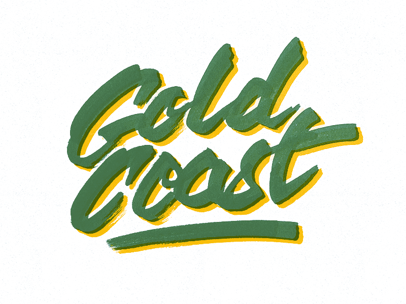 Gold Coast brush chisel coast copic gold gold coast hand drawn lettering marker type typography