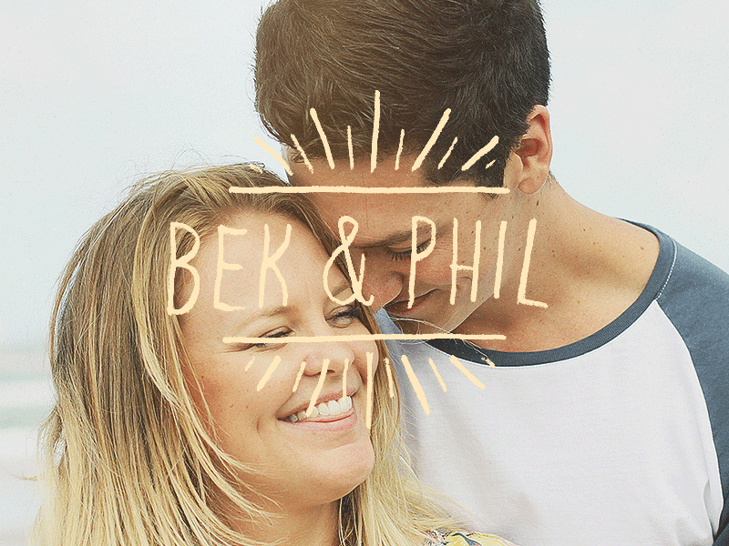 Bek & Phil drawn hand hand drawn love photo photography rough sketch type typography